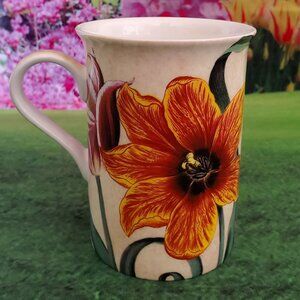 NEW Stechcol Gracie Bone China Multicolor Floral 8oz Cup / Mug